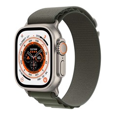 Умные часы Apple Watch Ultra 49mm GPS+Cellular L, серебристый/зеленый