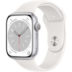 Умные часы Apple Watch Series 8 (GPS), 45 мм, Silver Aluminum Case/White Sport Band - R