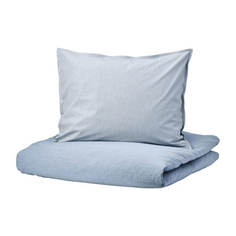 Комплект постельного белья Ikea Blavinda, 3 предмета, 240x220/80x80, голубой