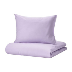Комплект постельного белья Ikea Nattsvarmare, 3 предмета, 240x220/80x80, сиреневый