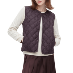 Жилет утепленный Uniqlo Warm padded quilted, фиолетовый