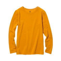 Лонгслив Uniqlo Heattech Extra Warm Cotton Crew Neck Long Sleeved Thermal Top, жёлтый