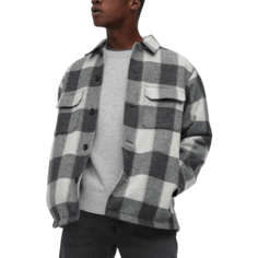 Куртка-рубашка Uniqlo Checked Overshirt, серый