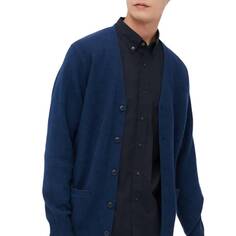 Кардиган Uniqlo Premium Lambswool, синий