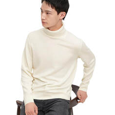 Водолазка Uniqlo 100% Cashmere Turtleneck, кремовый