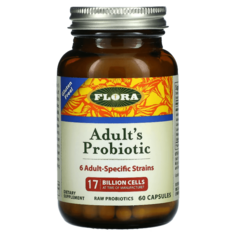 Пробиотик для взрослых Flora 17 миллиардов бактерий, 60 капсул