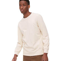 Лонгслив Uniqlo Airism Cotton Crew Neck, бежевый