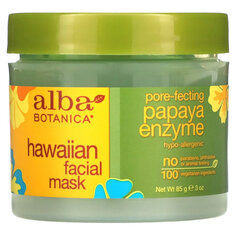 Alba Botanica, гавайская маска для лица, с ферментом папайи для сужения пор, 85 г (3 унции)