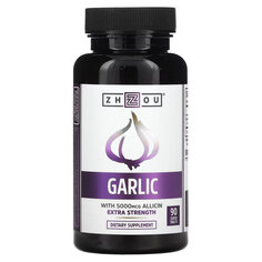 Zhou Nutrition, Garlic Extra Strength, 90 таблеток, покрытых оболочкой