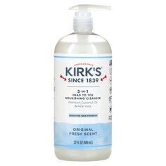 Kirk&apos;s, Питательный шампунь и гель для душа «3 в 1», аромат Original Fresh, 946 мл (32 жидк. унции) Kirk's