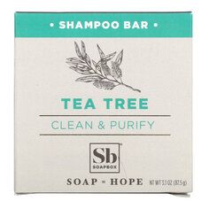 Soapbox, Шампунь с кокосовым маслом и маслом ши, Clean &amp; Purify, 87,5 г