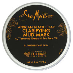 SheaMoisture, очищающая грязевая маска, африканское черное мыло, 170 г (6 унций)