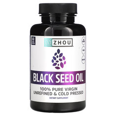 Zhou Nutrition, масло черного тмина, 60 вегетарианских капсул