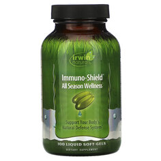 Irwin Naturals, Immuno-Shield, добавка для хорошего самочувствия на весь год, 100 желатиновых капсул