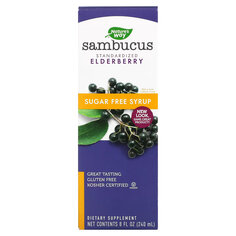 Nature&apos;s Way, Sambucus, стандартизированный экстракт бузины, без сахара, 8 жидких унций (240 мл)