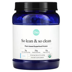 Ora, So Lean &amp; So Clean, органический и растительный суперпродукт, ваниль, 600 г (21,2 унции)