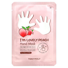 Tony Moly, I&apos;m Lovely Peach, маска для рук, 1 пара, 16 г (0,56 унции)