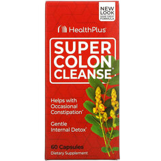 Health Plus, Super Colon Cleanse, превосходное средство для очищения толстой кишки, 60 капсул