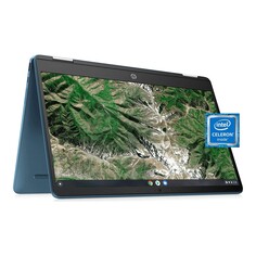 Ноутбук HP Chromebook x360 14a-ca0190wm 14&quot; HD 4ГБ/64ГБ, синий, английская клавиатура