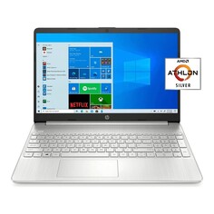 Ноутбук HP 15-ef1001wm 15.6&quot; FullHD 4ГБ/128ГБ Athlon 3050U, серебряный, английская клавиатура