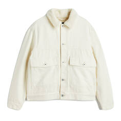Куртка джинсовая H&amp;M Lined Borg-collar Denim, светло-серый H&M