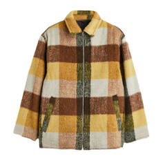 Куртка-рубашка H&amp;M Felted Wool-blend, желтый/коричневый H&M