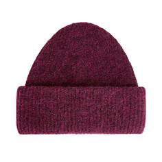 Шапка H&amp;M x Arket Double Cuff Beanie In Alpaca Merino M, бургунди H&M