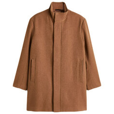Пальто из смесовой шерсти H&amp;M, коричневый H&M
