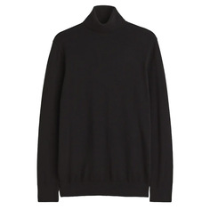 Свитер H&amp;M Slim Fit Fine-knit Turtleneck, черный H&M