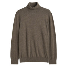 Свитер H&amp;M Slim Fit Fine-knit Turtleneck, коричневый меланж H&M