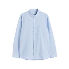 Рубашка H&amp;M Regular Fit Oxford, голубой H&M