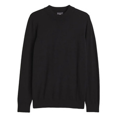 Джемпер H&amp;M Slim Fit Fine-knit Mock Turtleneck, черный H&M