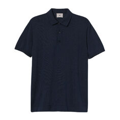 Рубашка-поло H&amp;M Slim Fit Silk-blend, темно-синий H&M