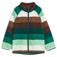 Куртка H&amp;M Fleece Striped, зеленый/коричневый H&M