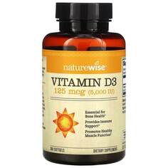 Витамин D3 NatureWise 125 мкг, 360 мягких таблеток