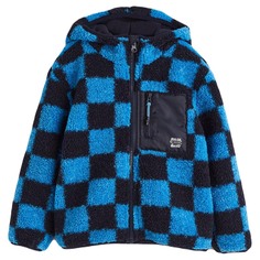 Куртка H&amp;M Hooded Teddy Bear Checked, синий H&M