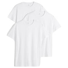 Комплект футболок H&amp;M Regular Fit Crew-neck, 3 предмета, белый H&M