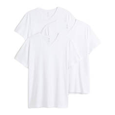 Комплект футболок H&amp;M Slim Fit V-neck, 3 предмета, белый H&M