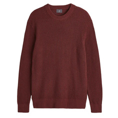 Джемпер H&amp;M Regular Fit Waffle-knit, бордовый H&M