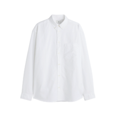 Рубашка H&amp;M Relaxed Fit Oxford, белый H&M