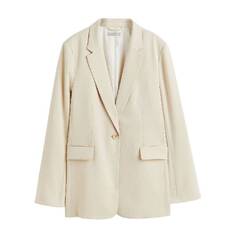 Пиджак однобортный H&amp;M Single-breasted Jacket, кремовый H&M