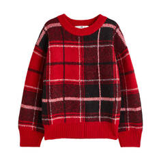 Джемпер H&amp;M Checked Jacquard-knit, красный/черный H&M