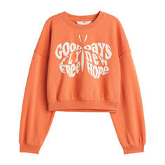 Свитшот H&amp;M Butterfly Oversized, оранжевый H&M