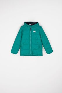 Демисезонная куртка Coccodrillo зеленый со светоотражающими элементами и хлопковой подкладкой