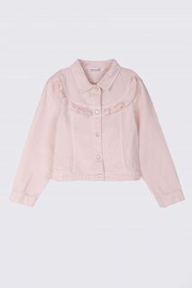 Джинсовая куртка Coccodrillo розовый с воротником