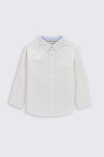 Рубашка с длинным рукавом Coccodrillo белая однотонная с имитацией карманов
