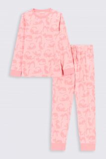 Пижама для девочки Coccodrillo розовый хлопок с длинными рукавами