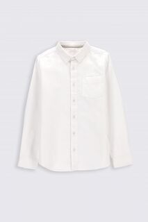 Рубашка с длинным рукавом Coccodrillo белая однотонная с карманом