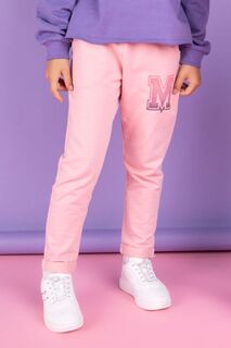 Тренировочные брюки Coccodrillo розовый с карманами и резинкой на талии РЕГУЛЯРНОГО кроя