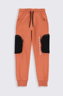 Тренировочные брюки Coccodrillo коричневый с карманами